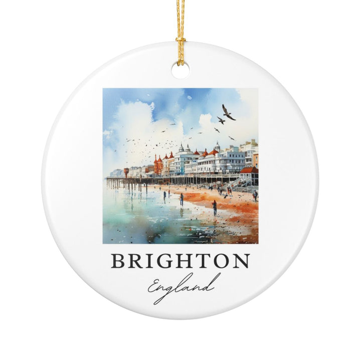 Brighton England Ornament: Unique Brighton Souvenir, Brighton England Xmas Decor, and Authentic Brighton Gift