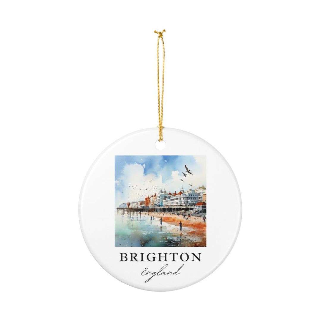 Brighton England Ornament: Unique Brighton Souvenir, Brighton England Xmas Decor, and Authentic Brighton Gift