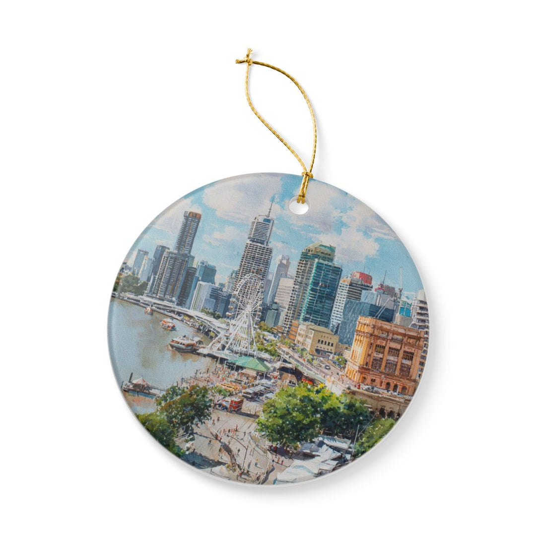 Brisbane Ornament: Unique Brisbane Souvenir, Brisbane Xmas Decor, and Authentic Brisbane Gift