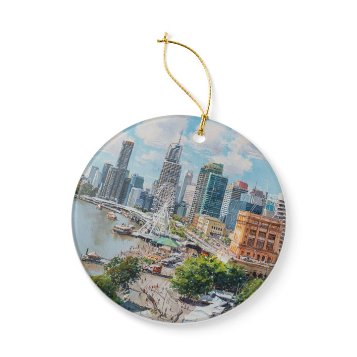 Brisbane Ornament: Unique Brisbane Souvenir, Brisbane Xmas Decor, and Authentic Brisbane Gift