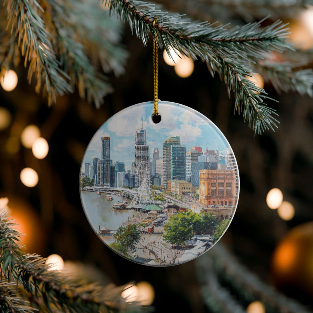 Brisbane Ornament: Unique Brisbane Souvenir, Brisbane Xmas Decor, and Authentic Brisbane Gift
