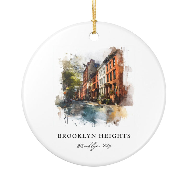 Brooklyn Heights Brooklyn NY Ornament: Unique Brooklyn Heights Brooklyn Souvenir, Brooklyn Heights Brooklyn New York Xmas Decor, and Authentic Brooklyn Heights Brooklyn Gift
