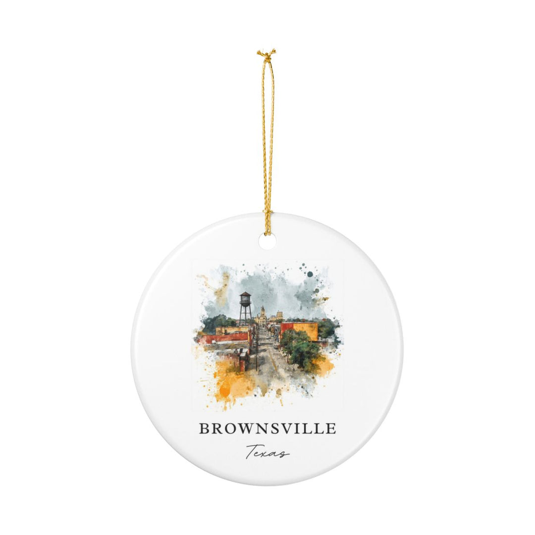 Brownsville Texas Ornament: Unique Brownsville Souvenir, Brownsville Texas Xmas Decor, and Authentic Brownsville Gift