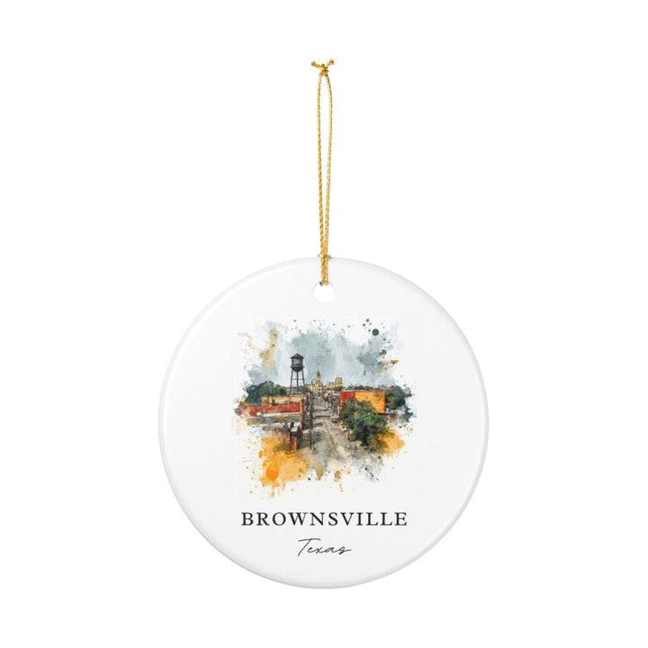 Brownsville Texas Ornament: Unique Brownsville Souvenir, Brownsville Texas Xmas Decor, and Authentic Brownsville Gift