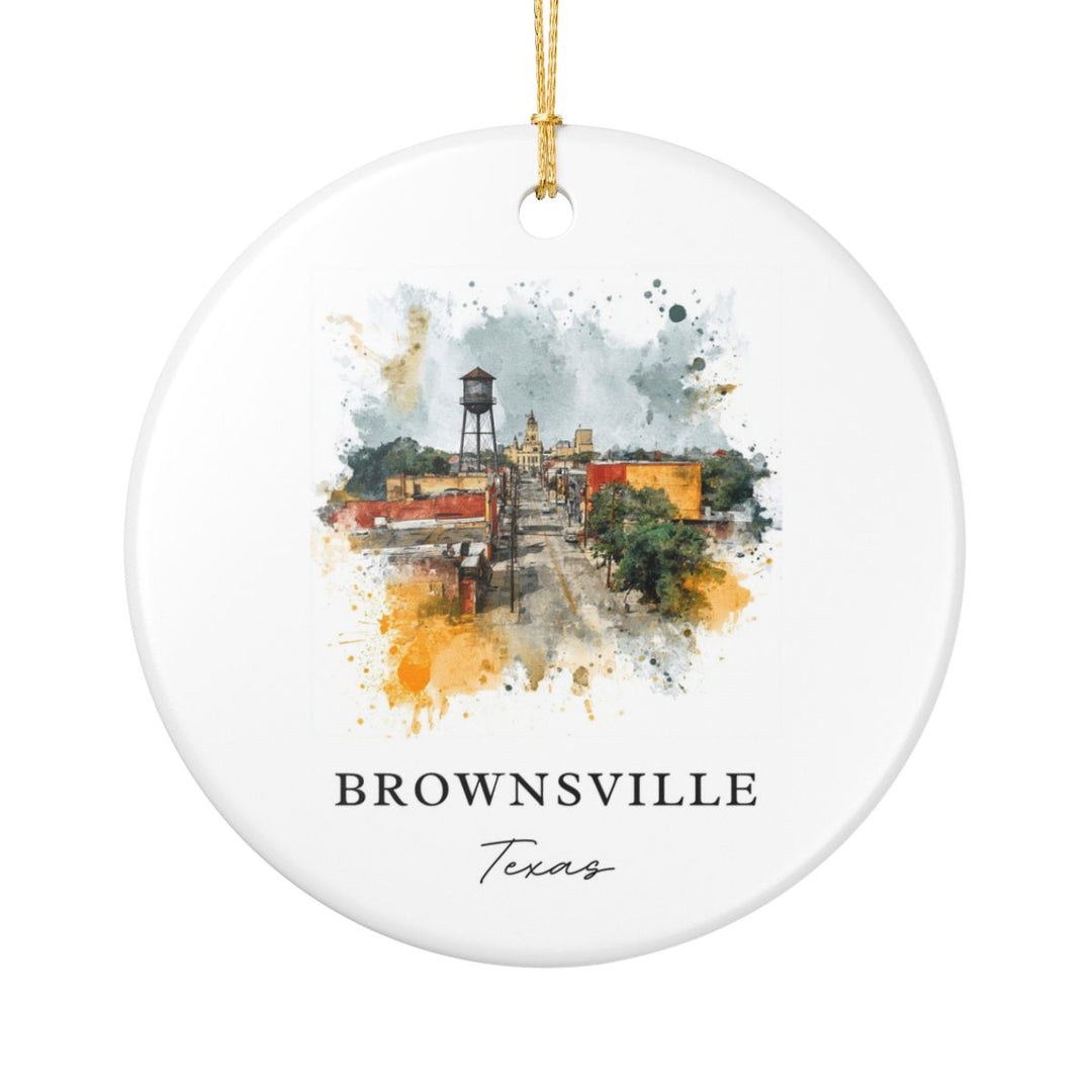 Brownsville Texas Ornament: Unique Brownsville Souvenir, Brownsville Texas Xmas Decor, and Authentic Brownsville Gift