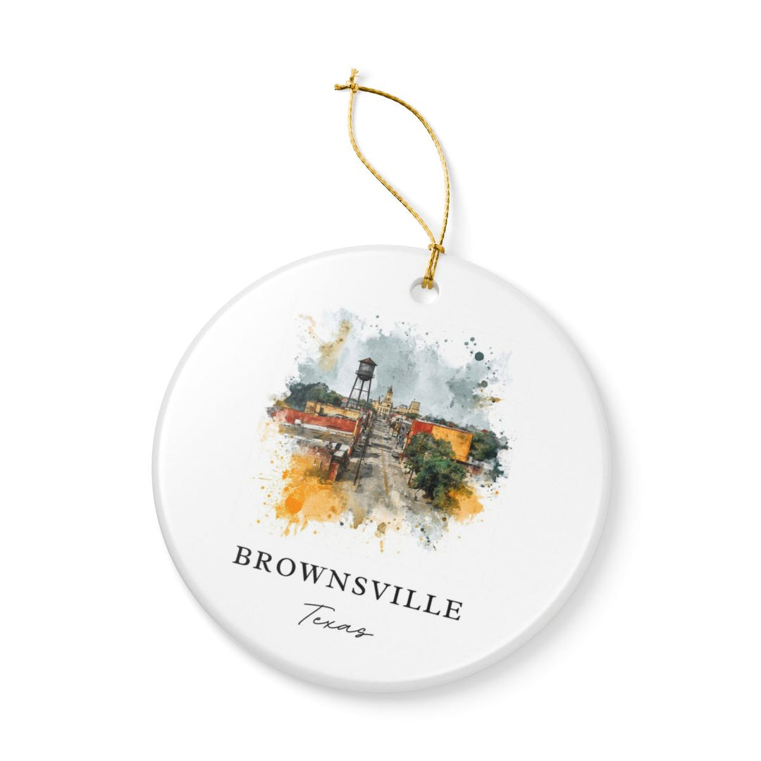 Brownsville Texas Ornament: Unique Brownsville Souvenir, Brownsville Texas Xmas Decor, and Authentic Brownsville Gift