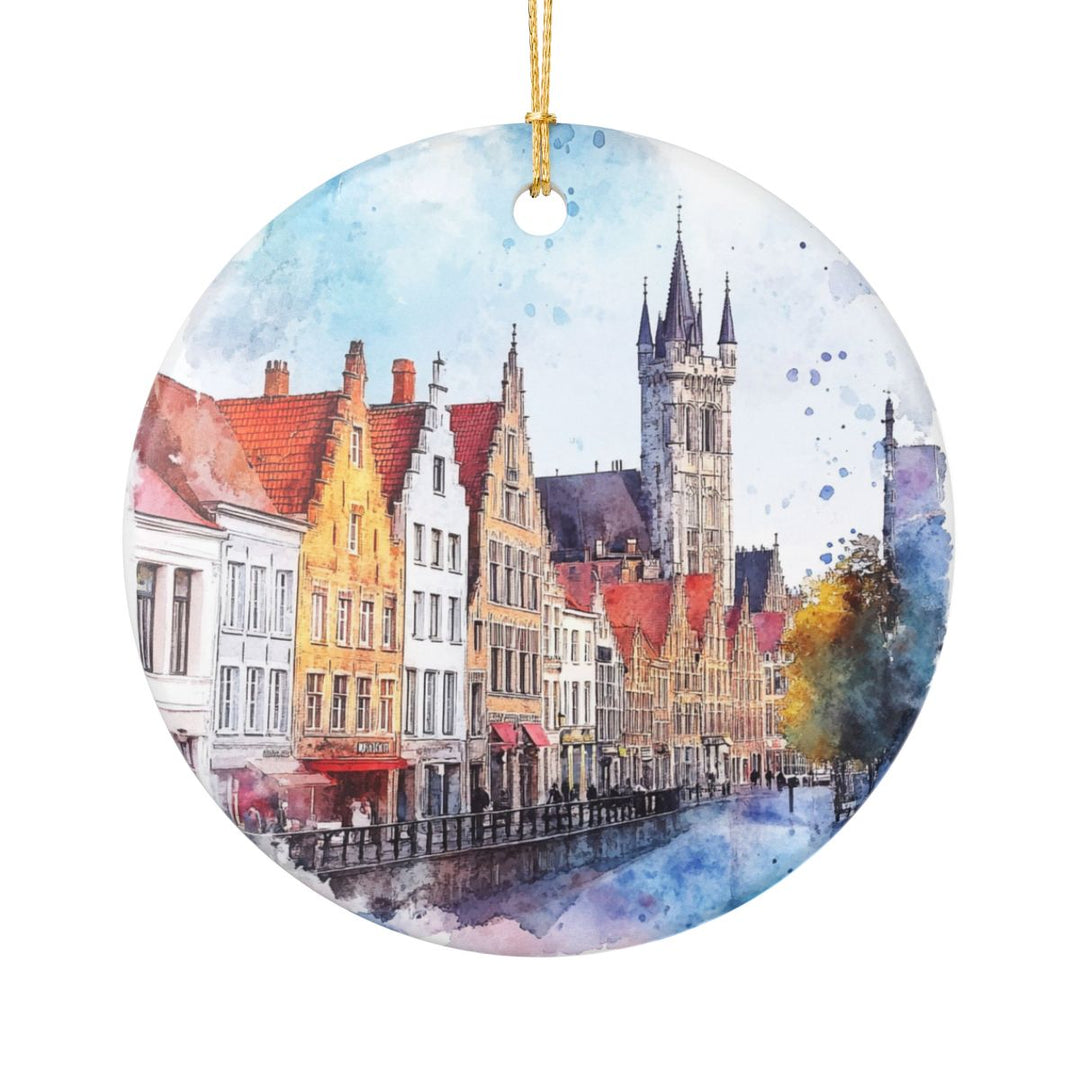 Bruges Belgium Ornament: Unique Bruges Souvenir, Bruges Belgium Xmas Decor, and Authentic Bruges Gift