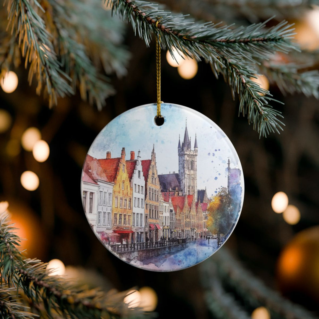 Bruges Belgium Ornament: Unique Bruges Souvenir, Bruges Belgium Xmas Decor, and Authentic Bruges Gift