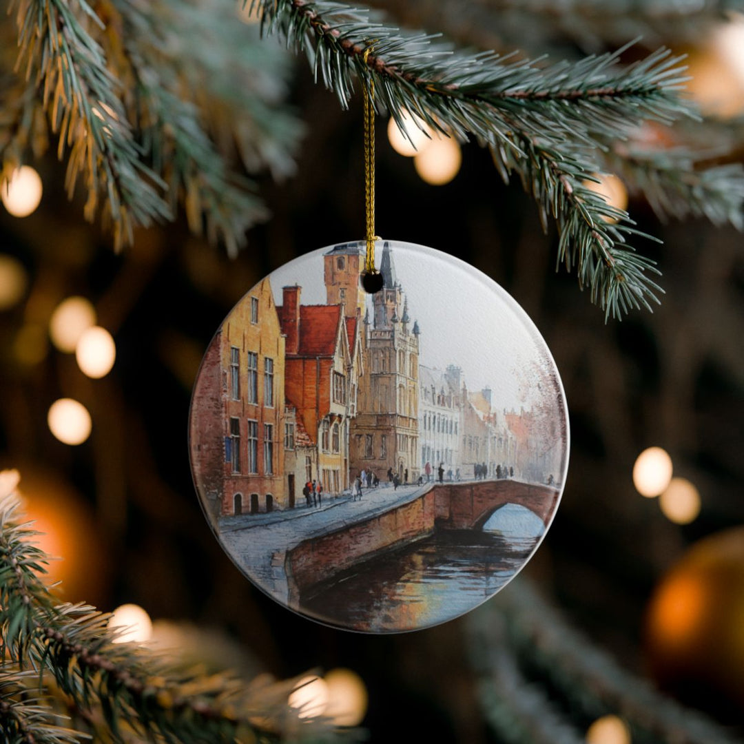 Bruges Belgium Ornament: Unique Bruges Souvenir, Bruges Belgium Xmas Decor, and Authentic Bruges Gift