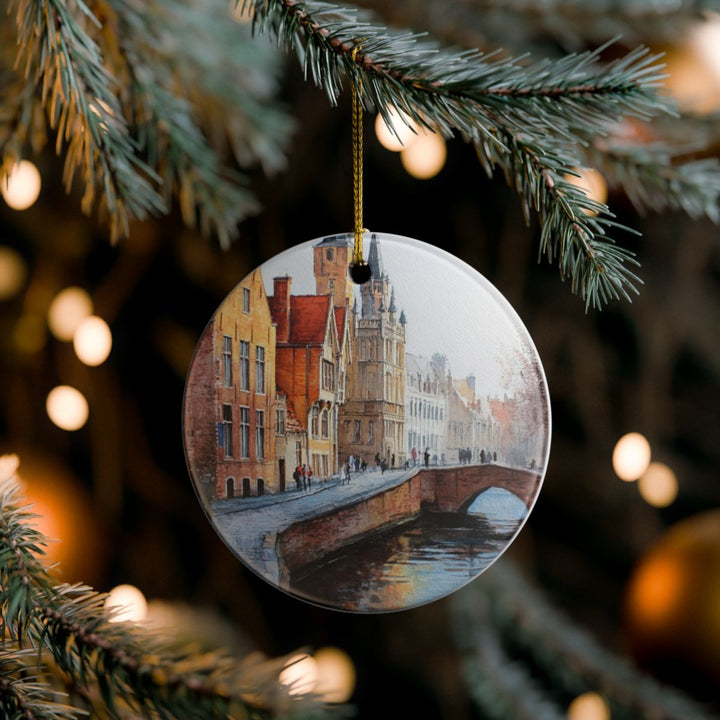 Bruges Belgium Ornament: Unique Bruges Souvenir, Bruges Belgium Xmas Decor, and Authentic Bruges Gift