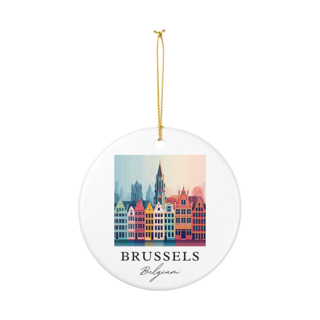 Brussels Belgium Ornament: Unique Brussels Souvenir, Brussels Belgium Xmas Decor, and Authentic Brussels Gift
