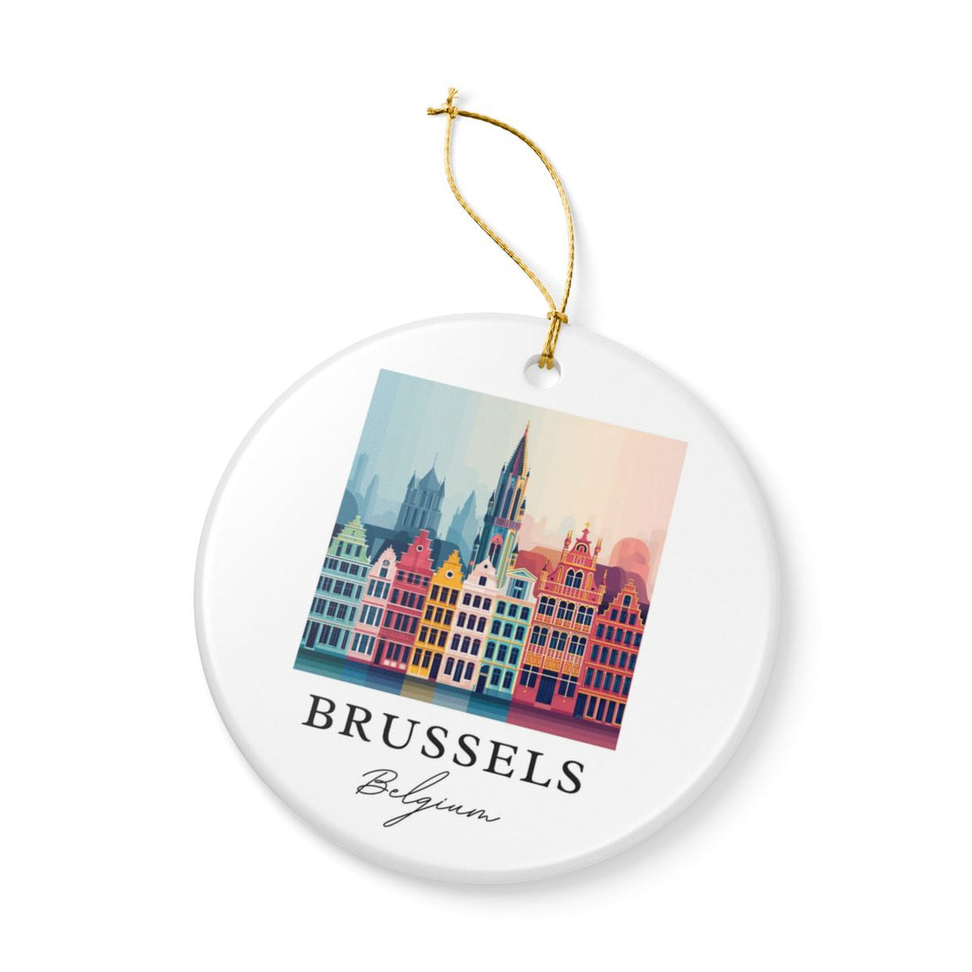 Brussels Belgium Ornament: Unique Brussels Souvenir, Brussels Belgium Xmas Decor, and Authentic Brussels Gift