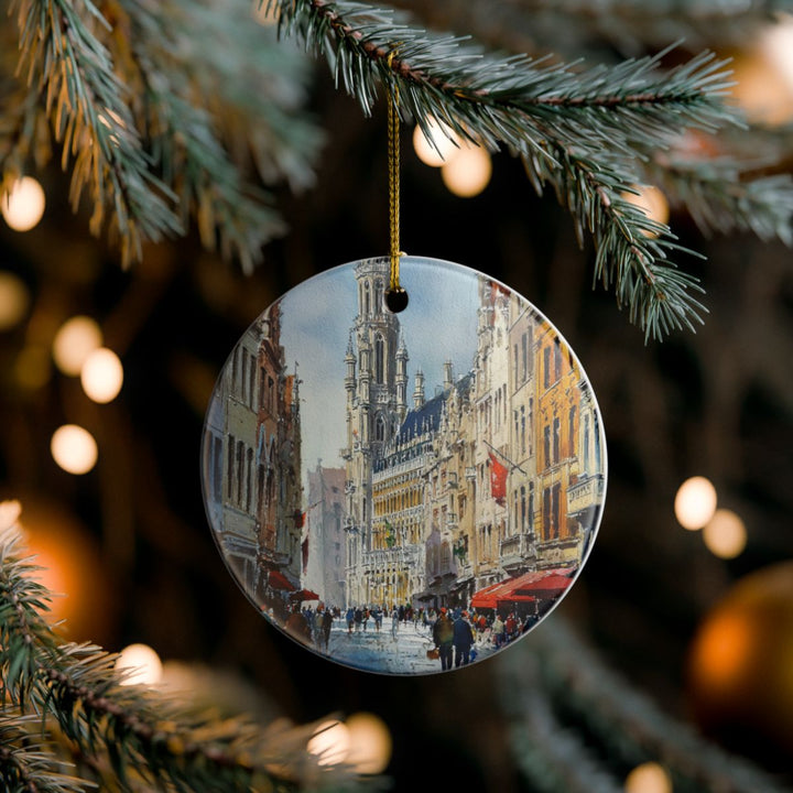 Brussels Belgium Ornament: Unique Brussels Souvenir, Brussels Belgium Xmas Decor, and Authentic Brussels Gift