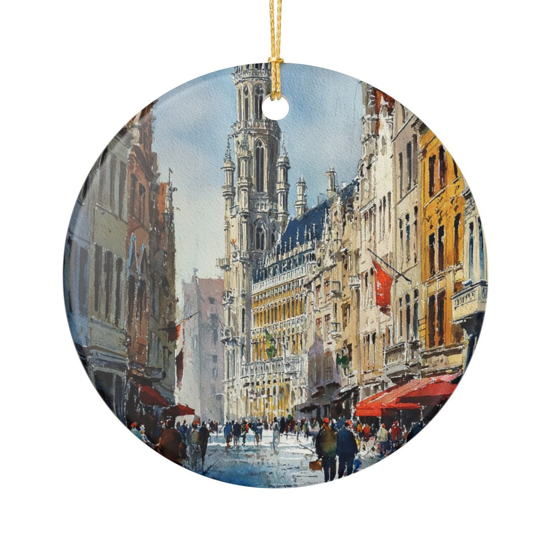 Brussels Belgium Ornament: Unique Brussels Souvenir, Brussels Belgium Xmas Decor, and Authentic Brussels Gift