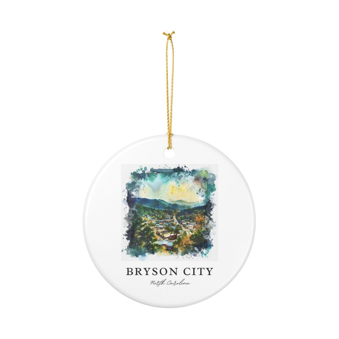 Bryson City North Carolina Ornament: Unique Bryson City Souvenir, Bryson City North Carolina Xmas Decor, and Authentic Bryson City Gift