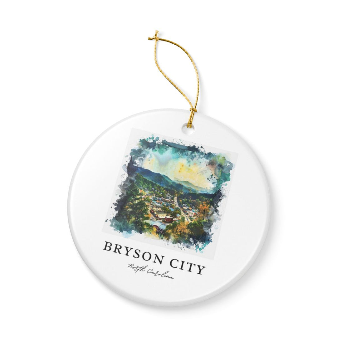 Bryson City North Carolina Ornament: Unique Bryson City Souvenir, Bryson City North Carolina Xmas Decor, and Authentic Bryson City Gift