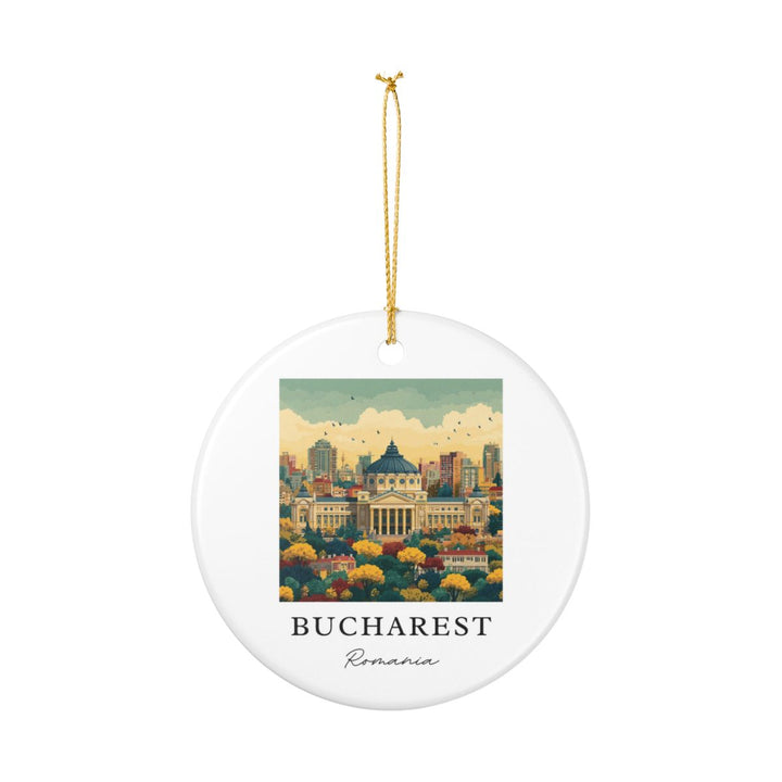 Bucharest Romania Ornament: Unique Bucharest Romania Souvenir, Bucharest Romania Xmas Decor, and Authentic Bucharest Romania Gift