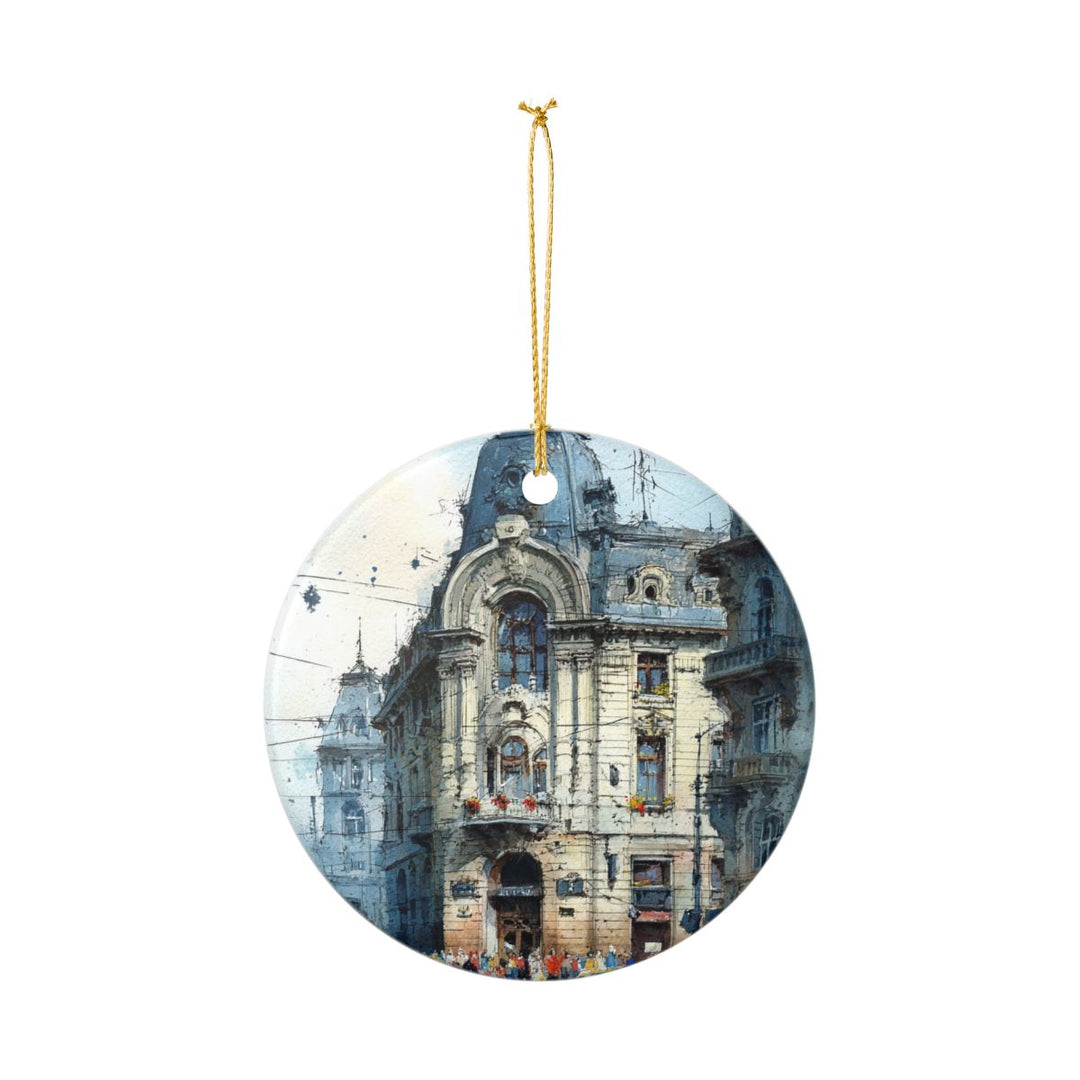 Bucharest Romania Ornament: Unique Bucharest Romania Souvenir, Bucharest Romania Xmas Decor, and Authentic Bucharest Romania Gift