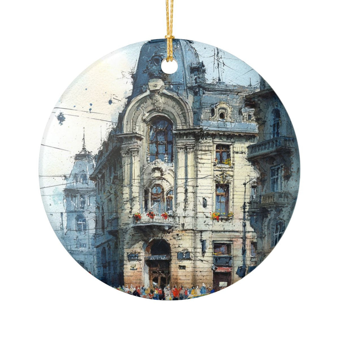 Bucharest Romania Ornament: Unique Bucharest Romania Souvenir, Bucharest Romania Xmas Decor, and Authentic Bucharest Romania Gift