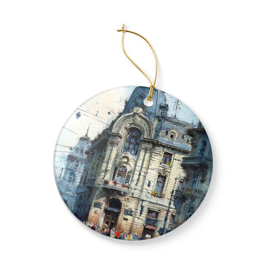 Bucharest Romania Ornament: Unique Bucharest Romania Souvenir, Bucharest Romania Xmas Decor, and Authentic Bucharest Romania Gift