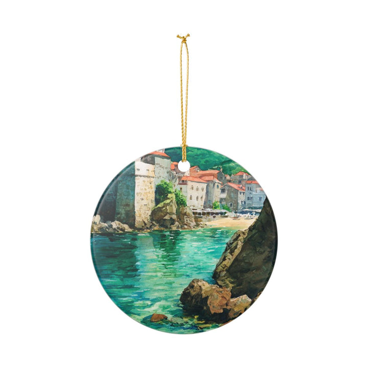 Budva Montenegro Ornament: Unique Budva Souvenir, Budva Montenegro Xmas Decor, and Authentic Budva Gift