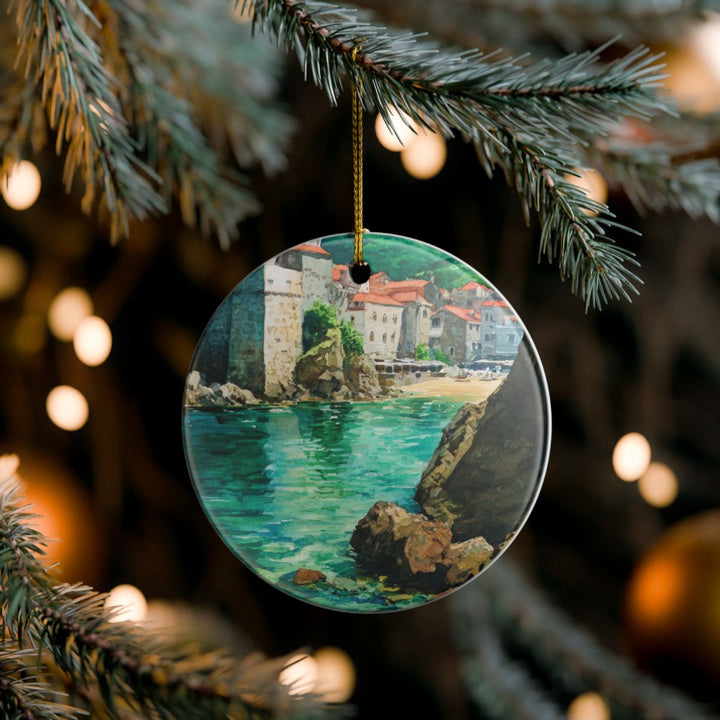 Budva Montenegro Ornament: Unique Budva Souvenir, Budva Montenegro Xmas Decor, and Authentic Budva Gift