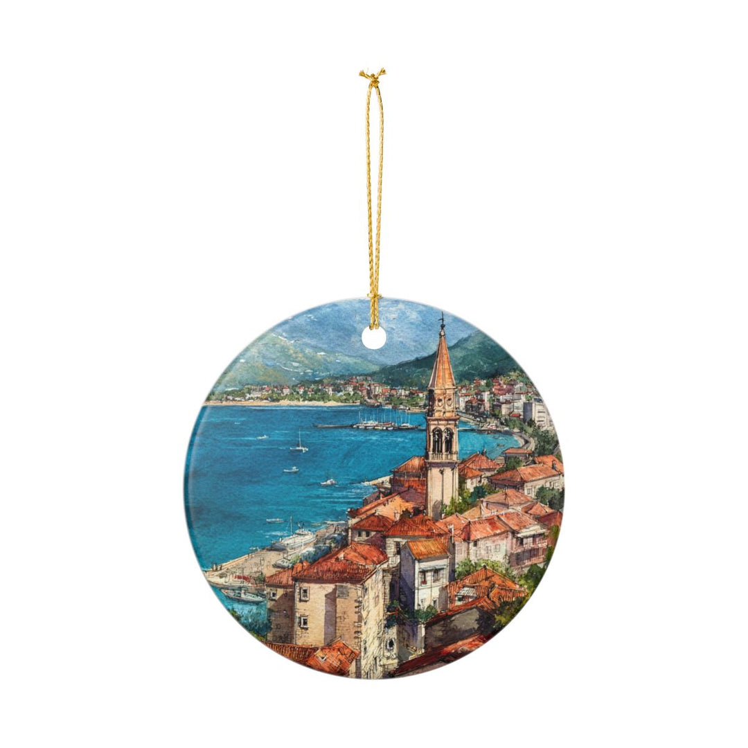 Budva Montenegro Ornament: Unique Budva Souvenir, Budva Montenegro Xmas Decor, and Authentic Budva Gift