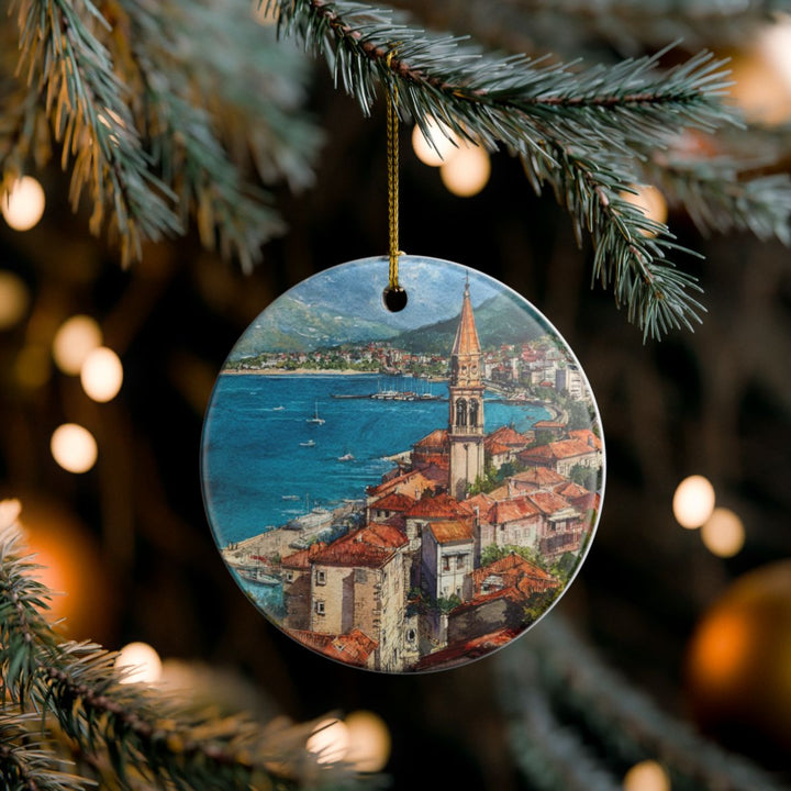 Budva Montenegro Ornament: Unique Budva Souvenir, Budva Montenegro Xmas Decor, and Authentic Budva Gift