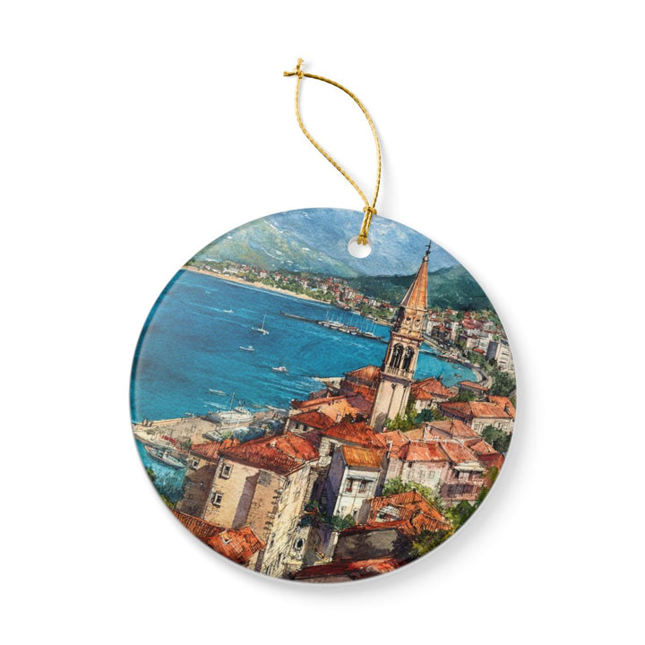 Budva Montenegro Ornament: Unique Budva Souvenir, Budva Montenegro Xmas Decor, and Authentic Budva Gift