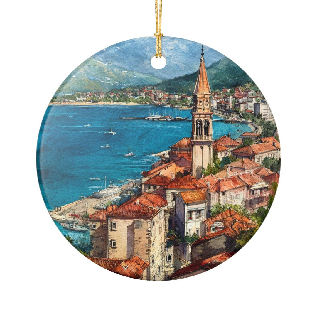 Budva Montenegro Ornament: Unique Budva Souvenir, Budva Montenegro Xmas Decor, and Authentic Budva Gift