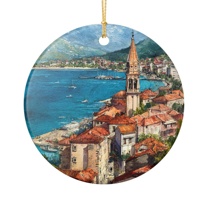 Budva Montenegro Ornament: Unique Budva Souvenir, Budva Montenegro Xmas Decor, and Authentic Budva Gift