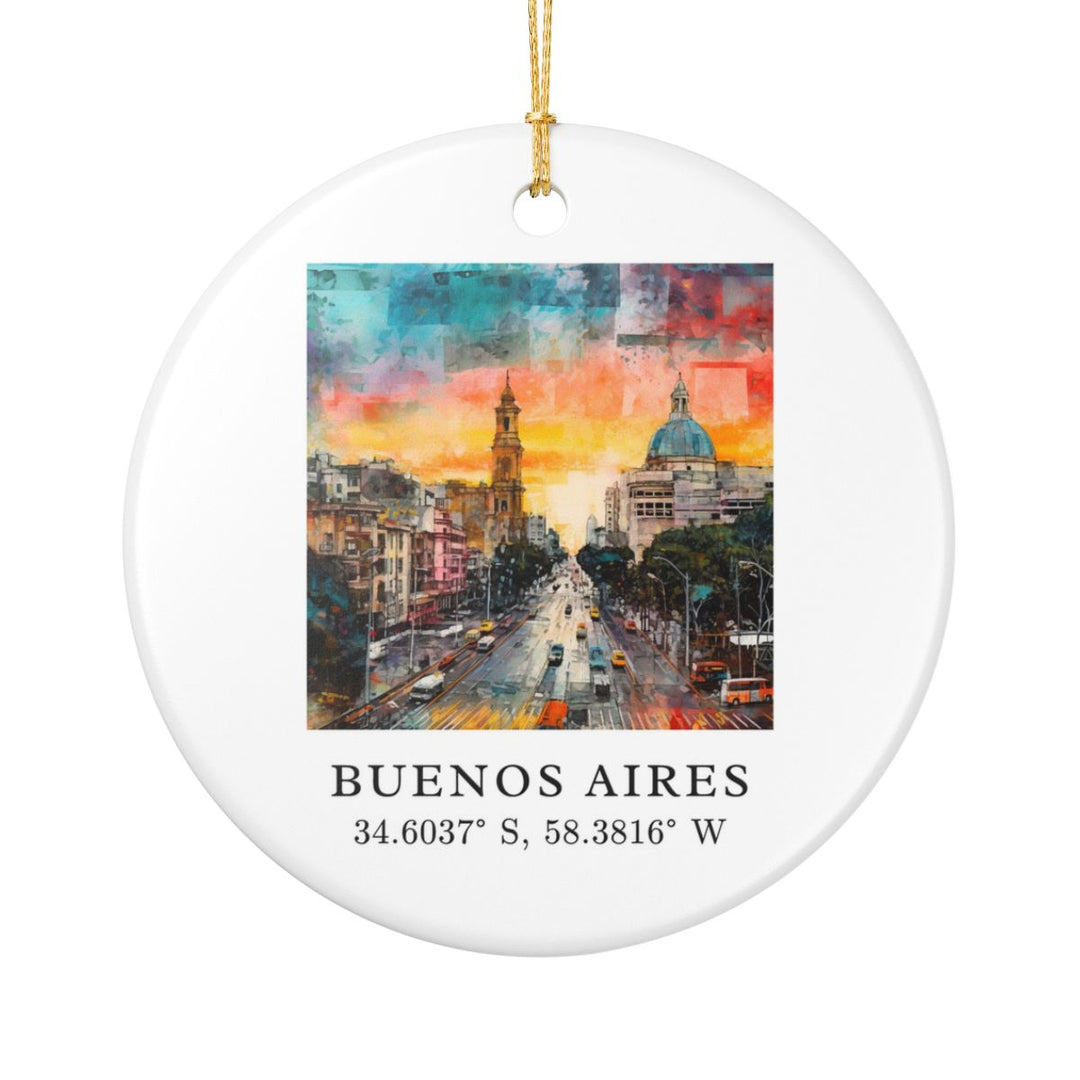 Buenos Aires Argentina Ornament: Unique Buenos Aires Souvenir, Buenos Aires Argentina Xmas Decor, and Authentic Buenos Aires Gift
