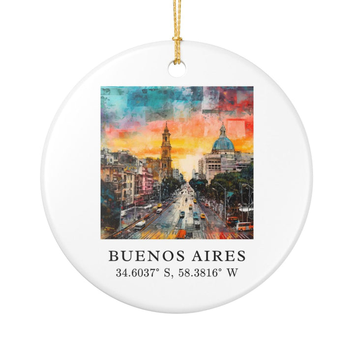 Buenos Aires Argentina Ornament: Unique Buenos Aires Souvenir, Buenos Aires Argentina Xmas Decor, and Authentic Buenos Aires Gift