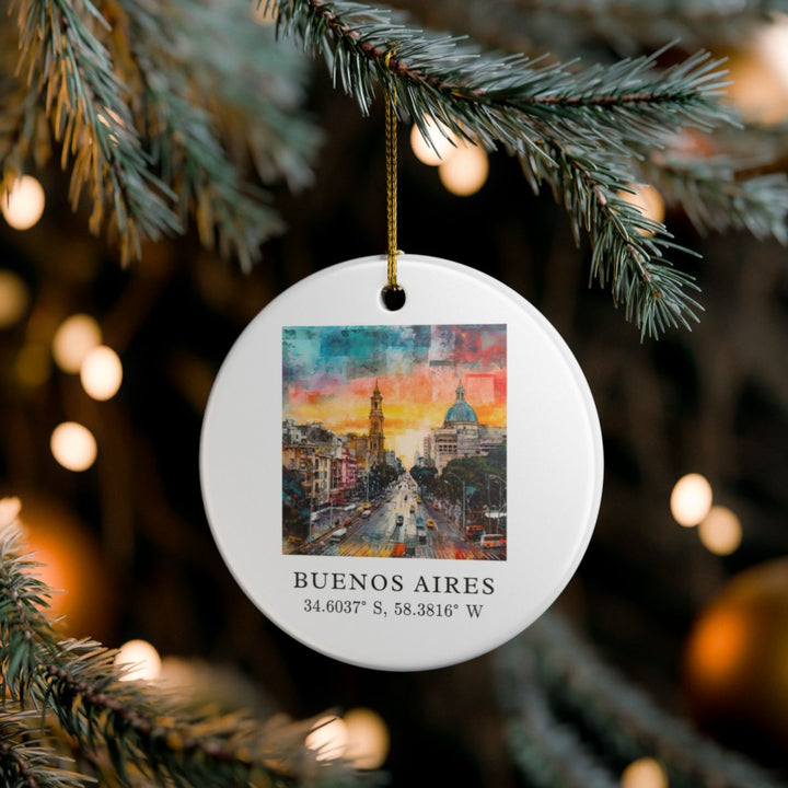 Buenos Aires Argentina Ornament: Unique Buenos Aires Souvenir, Buenos Aires Argentina Xmas Decor, and Authentic Buenos Aires Gift