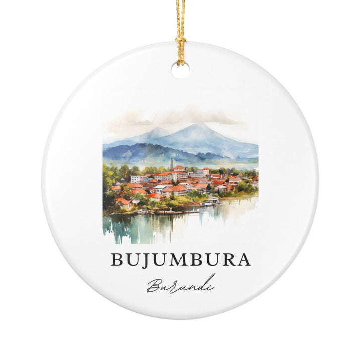 Bujumbura Burundi Ornament: Unique Bujumbura Souvenir, Bujumbura Burundi Xmas Decor, and Authentic Bujumbura Gift