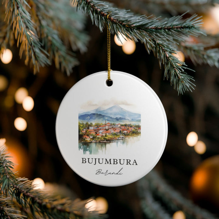 Bujumbura Burundi Ornament: Unique Bujumbura Souvenir, Bujumbura Burundi Xmas Decor, and Authentic Bujumbura Gift