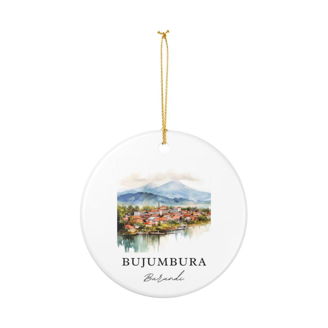 Bujumbura Burundi Ornament: Unique Bujumbura Souvenir, Bujumbura Burundi Xmas Decor, and Authentic Bujumbura Gift