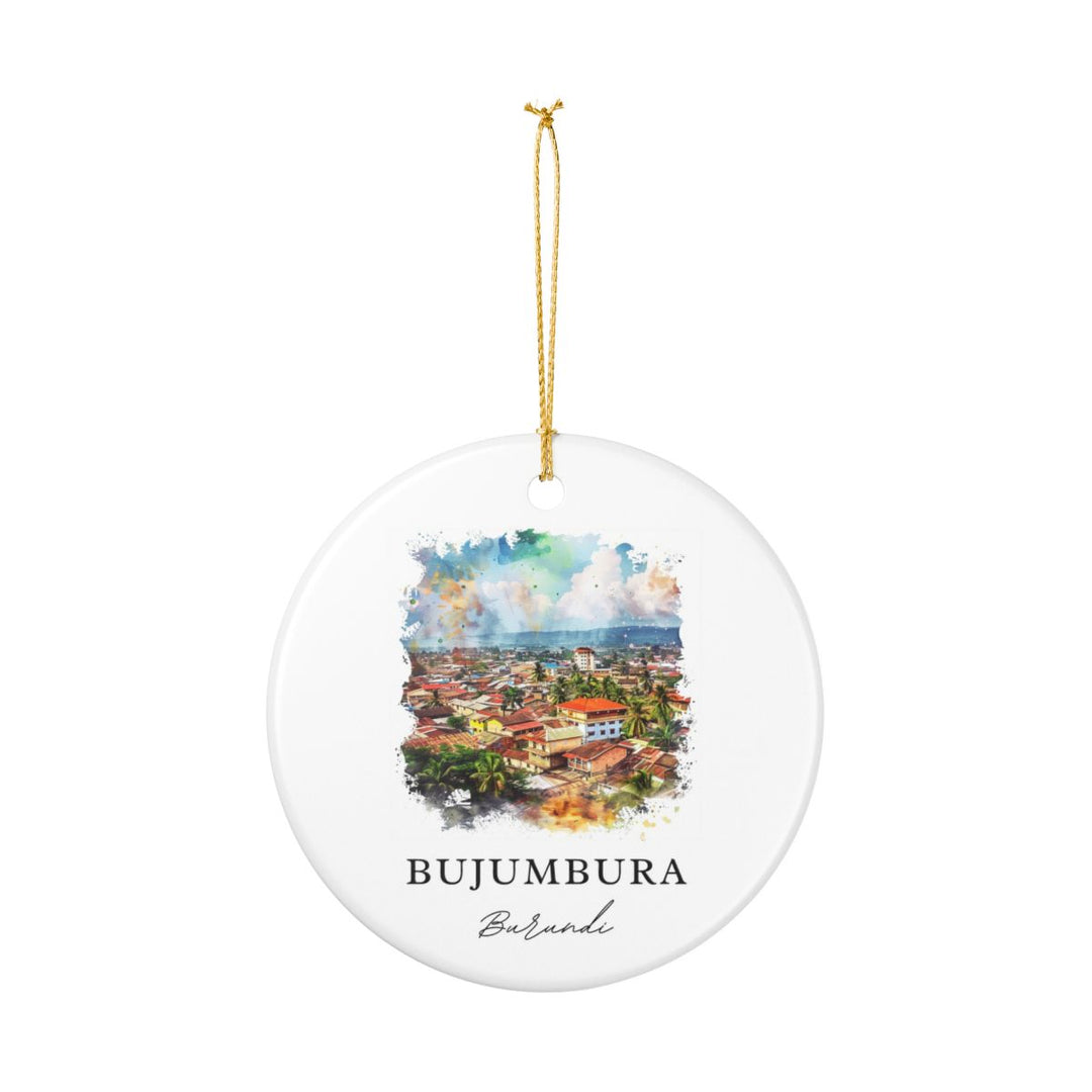 Bujumbura Burundi Ornament: Unique Bujumbura Souvenir, Bujumbura Burundi Xmas Decor, and Authentic Bujumbura Gift
