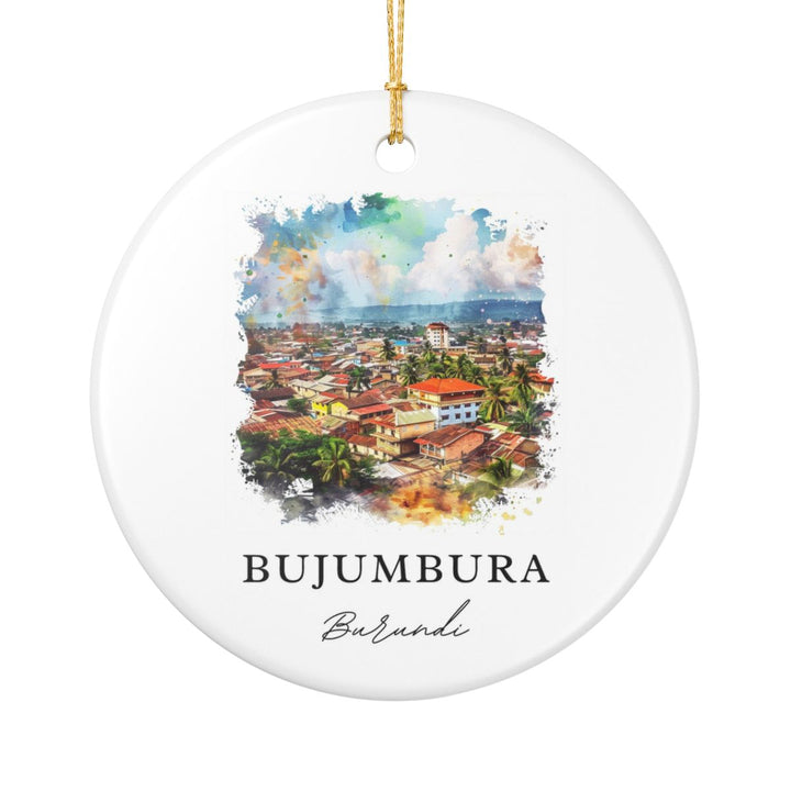 Bujumbura Burundi Ornament: Unique Bujumbura Souvenir, Bujumbura Burundi Xmas Decor, and Authentic Bujumbura Gift