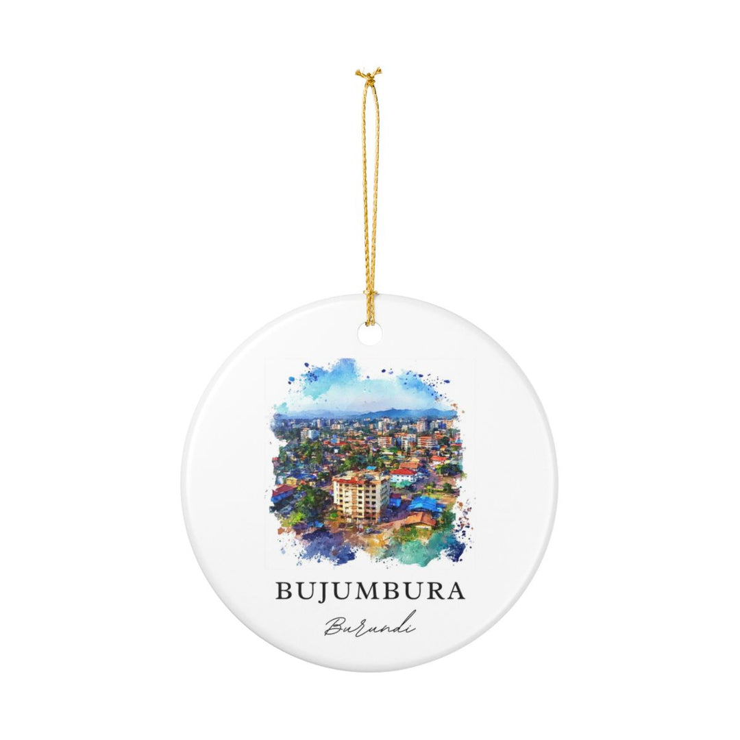 Bujumbura Burundi Ornament: Unique Bujumbura Souvenir, Bujumbura Burundi Xmas Decor, and Authentic Bujumbura Gift