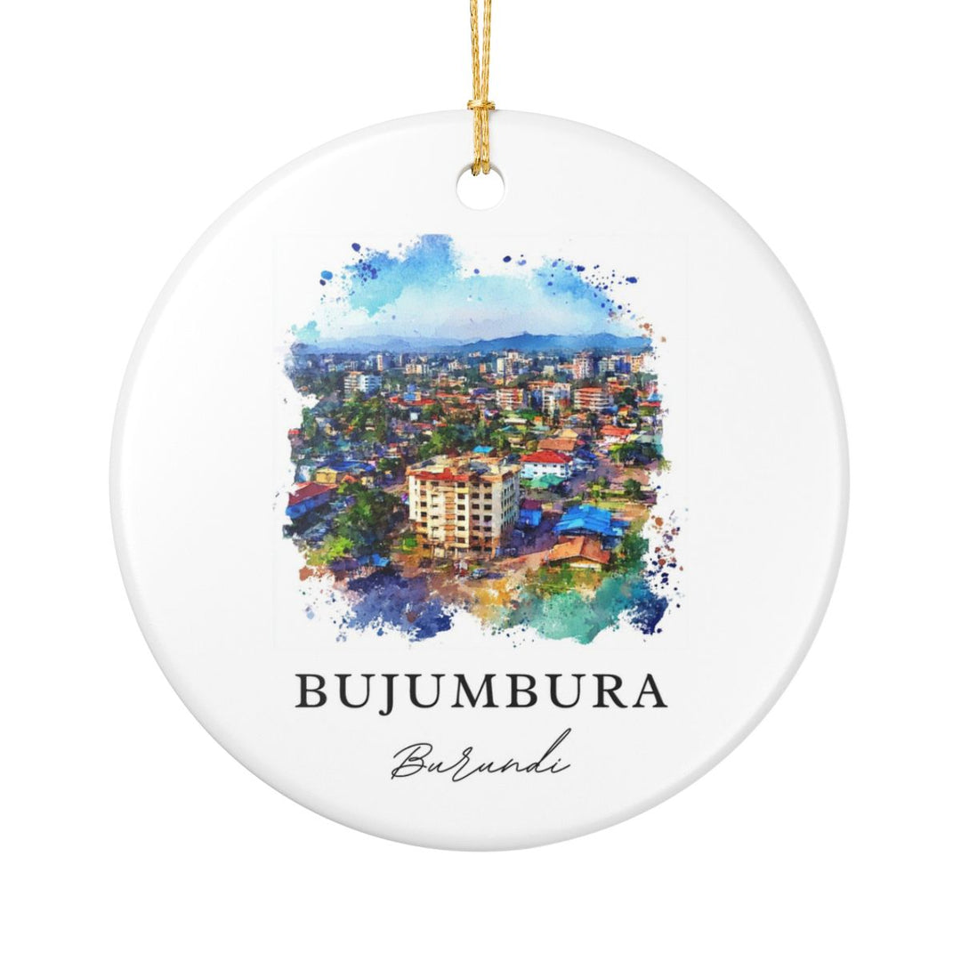 Bujumbura Burundi Ornament: Unique Bujumbura Souvenir, Bujumbura Burundi Xmas Decor, and Authentic Bujumbura Gift