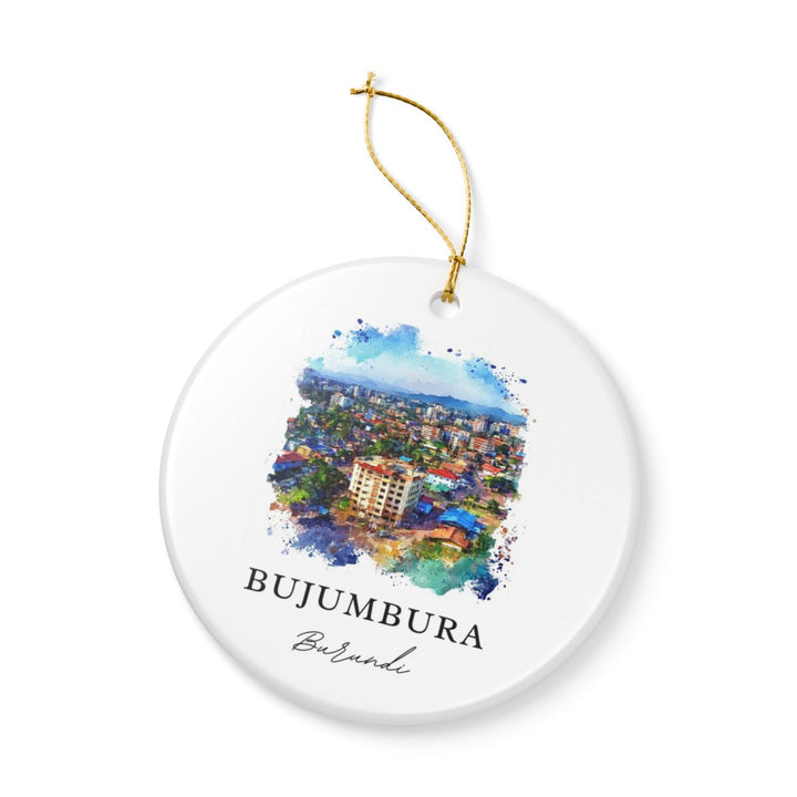 Bujumbura Burundi Ornament: Unique Bujumbura Souvenir, Bujumbura Burundi Xmas Decor, and Authentic Bujumbura Gift