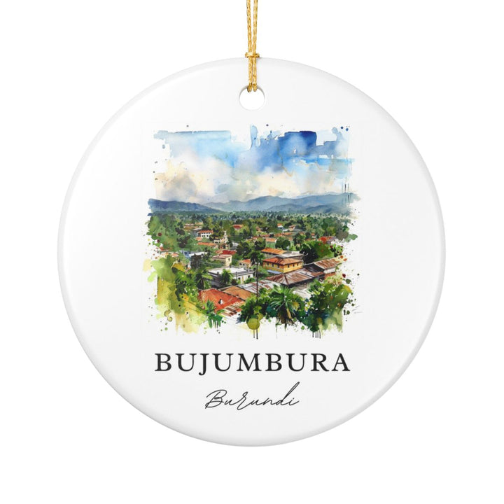 Bujumbura Burundi Ornament: Unique Bujumbura Souvenir, Bujumbura Burundi Xmas Decor, and Authentic Bujumbura Gift