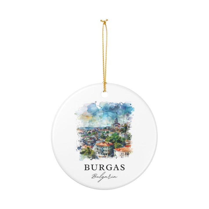 Burgas Bulgaria Ornament: Unique Burgas Souvenir, Burgas Bulgaria Xmas Decor, and Authentic Burgas Gift