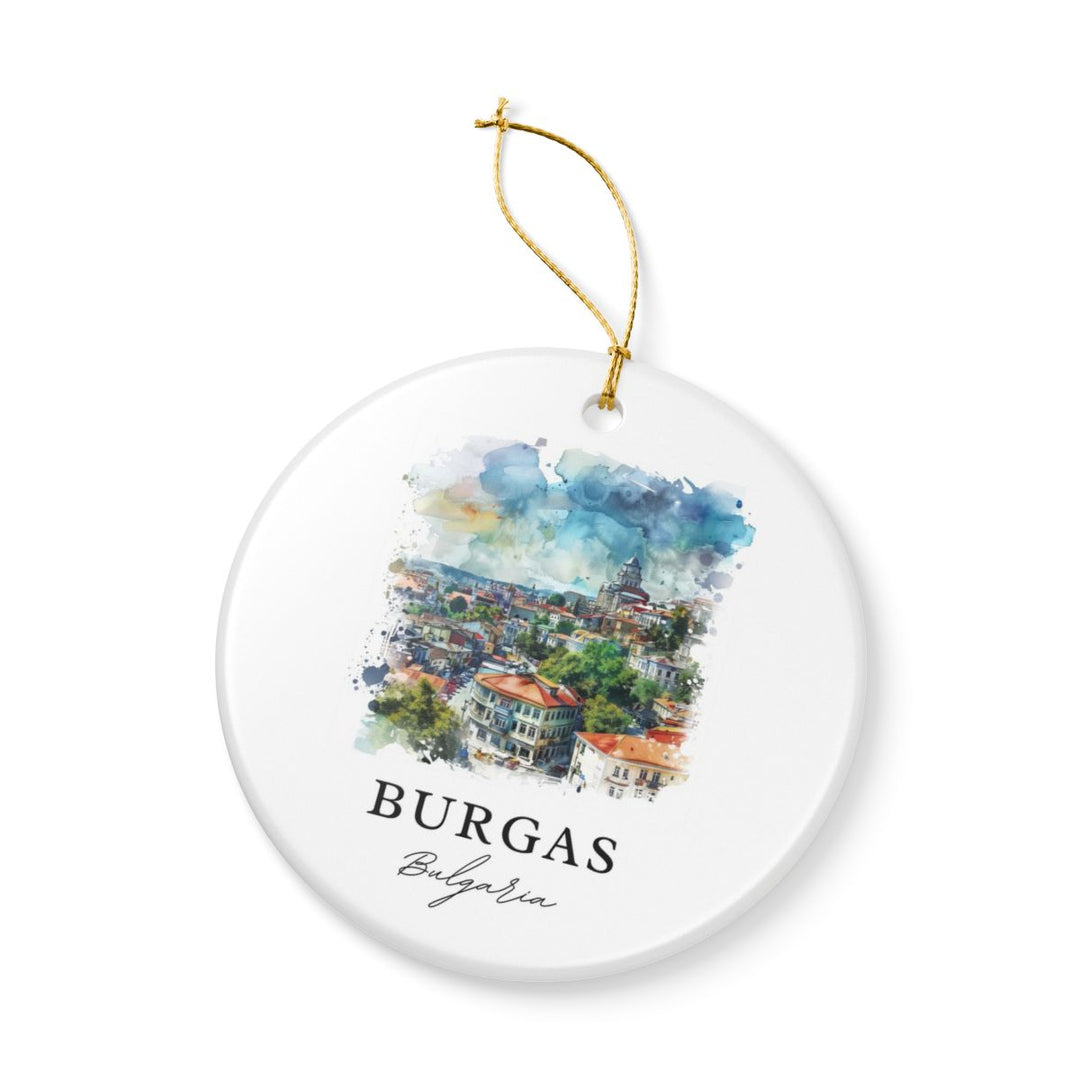 Burgas Bulgaria Ornament: Unique Burgas Souvenir, Burgas Bulgaria Xmas Decor, and Authentic Burgas Gift