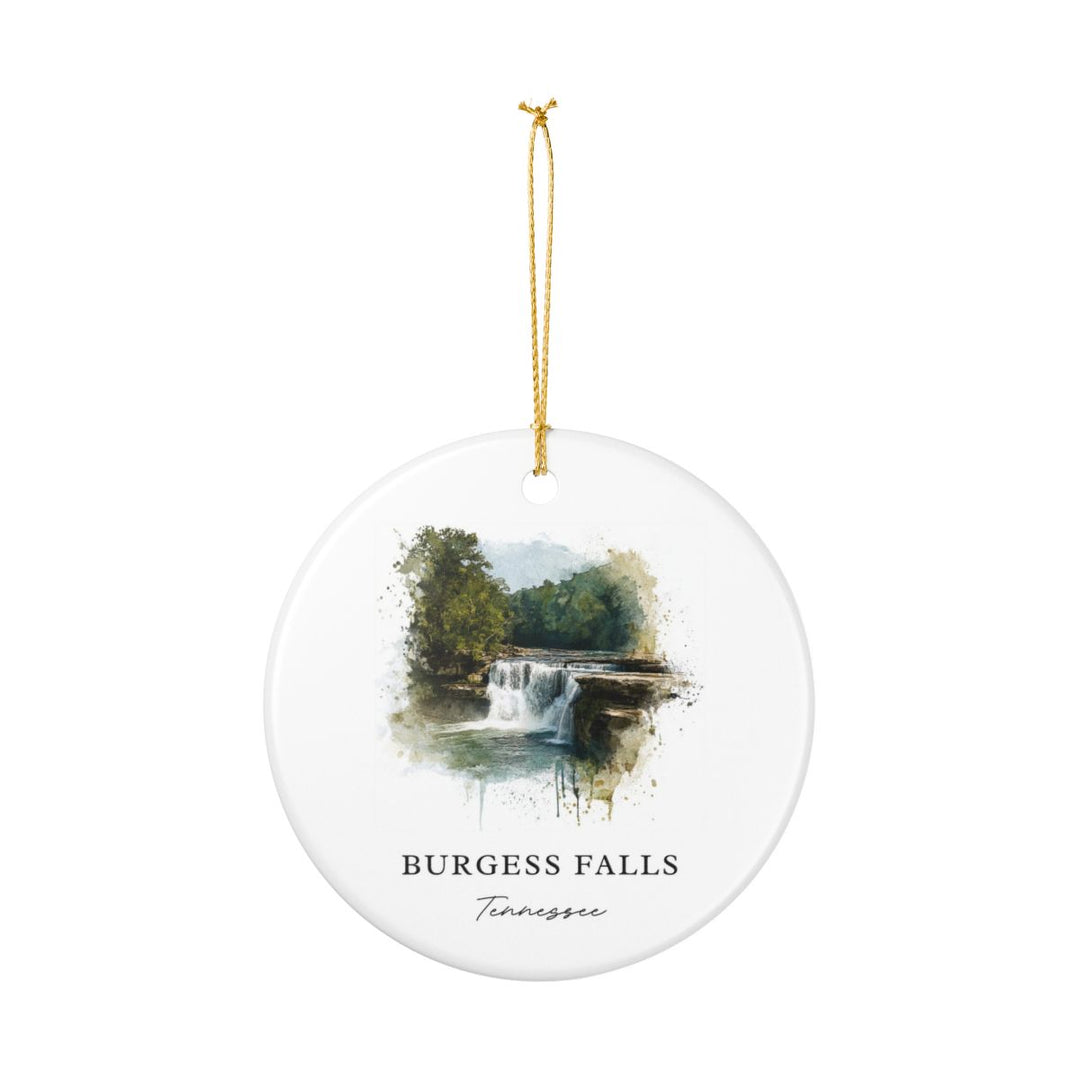 Burgess Falls Tennessee USA Ornament: Unique Burgess Falls Souvenir, Burgess Falls Tennessee Xmas Decor, and Authentic Burgess Falls Gift