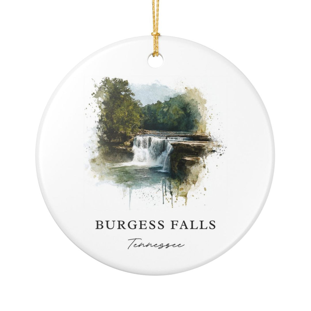 Burgess Falls Tennessee USA Ornament: Unique Burgess Falls Souvenir, Burgess Falls Tennessee Xmas Decor, and Authentic Burgess Falls Gift