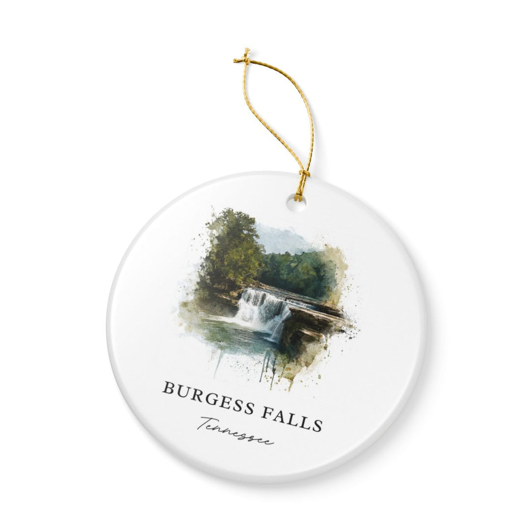 Burgess Falls Tennessee USA Ornament: Unique Burgess Falls Souvenir, Burgess Falls Tennessee Xmas Decor, and Authentic Burgess Falls Gift