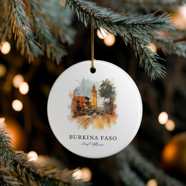 Burkina Faso Ornament: Unique Burkina Faso Souvenir, Burkina Faso Xmas Decor, and Authentic Burkina Faso Gift