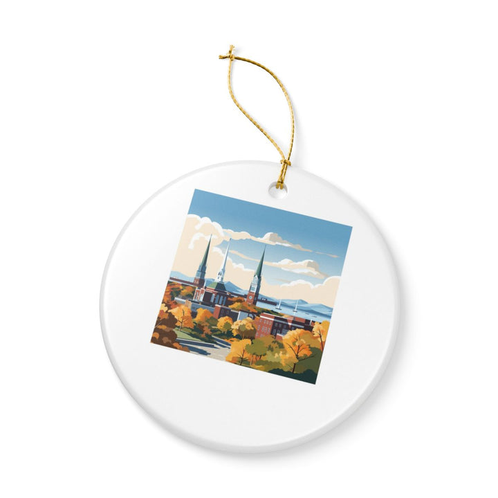Burlington VT Vermont Ornament: Unique Burlington Souvenir, Burlington Vermont Xmas Decor, and Authentic Burlington Gift